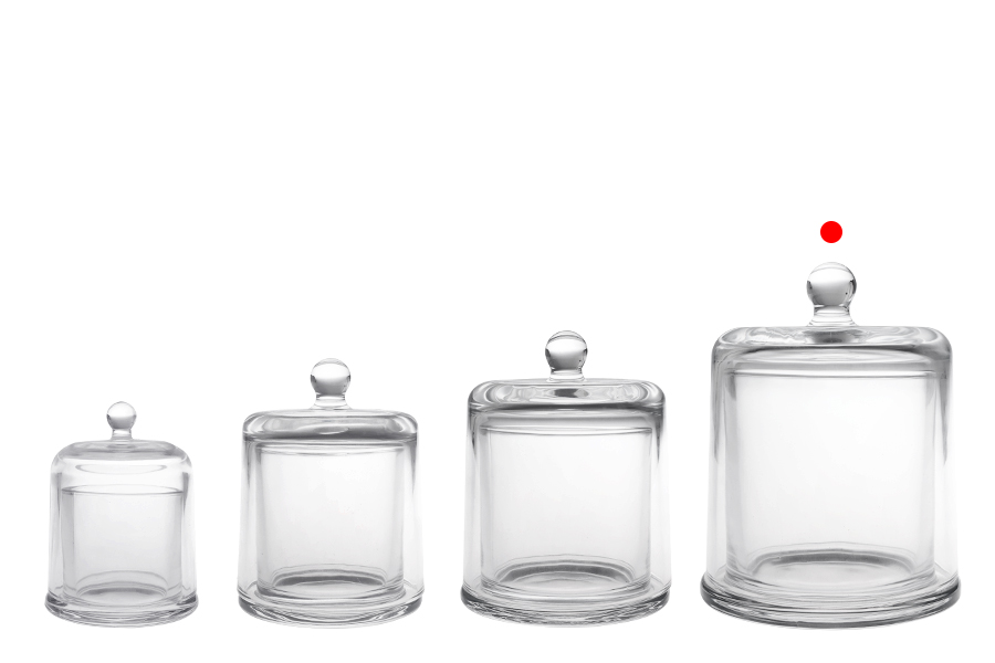 Decorative glass fountain 730 ml with bell lid Decorative glass fountain 730 ml with bell lid-image_group