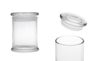 Kavanoz qelqi transparent 220 ml me kapak qelqi dhe mbyllje hermetike  -εικόνα_προϊοντική