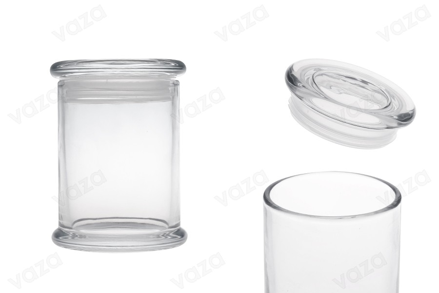 Kavanoz qelqi transparent 220 ml me kapak qelqi dhe mbyllje hermetike Kavanoz qelqi transparent 220 ml me kapak qelqi dhe mbyllje hermetike -imazh_produkt