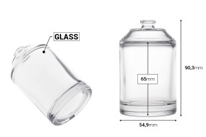 Flacon de parfum de luxe de 100 ml avec bouchon de sécurité à sertir de 15 mm-εικόνα_διαστάσεις