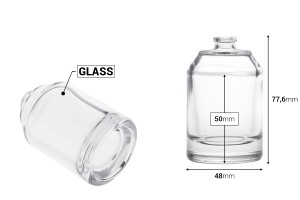 Flacon de parfum de luxe de 50 ml avec bouchon de sécurité à sertir de 15 mm-εικόνα_διαστάσεις
