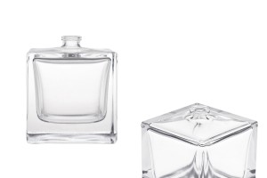 Flacon de parfum de 100 ml, de forme cubique, avec bouchon de sécurité à sertir de 15 mm-εικόνα_προϊοντική