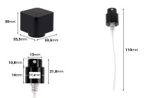 Set - aluminum spray and black cap for 15mm crimp bottles Set - aluminum spray and black cap for 15mm crimp bottles-image_dimensions