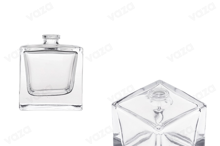 Shishe parfumi 50 ml në formë kubi me mbyllje sigurie crimp 15 mm      -imazh_produkt