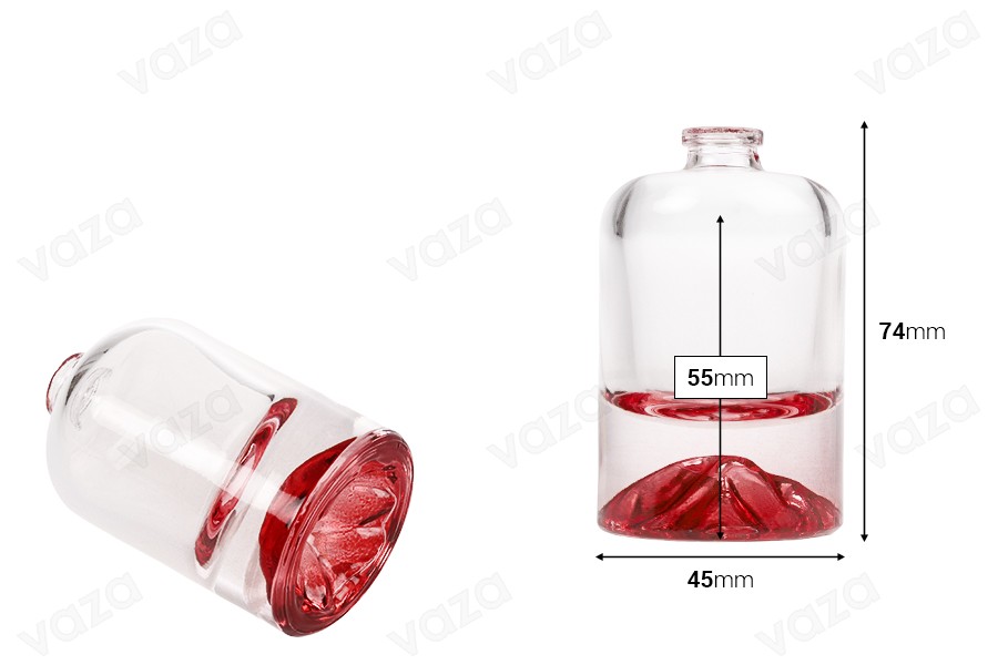 Flacone di profumo da 30 ml con tappo di sicurezza a crimpare da 15 mm e fondo verniciato.-dimensioni_immagine