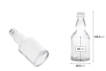 Γυάλινο μπουκαλάκι 50 ml (PP 18) για ποτά ή ελαιόλαδο-εικόνα_διαστάσεις