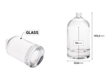 Γυάλινη φιάλη αρωμάτων 100 ml σε κυλινδρικό σχήμα με στόμιο 15/400 Γυάλινη φιάλη αρωμάτων 100 ml σε κυλινδρικό σχήμα με στόμιο 15/400-εικόνα_διαστάσεις