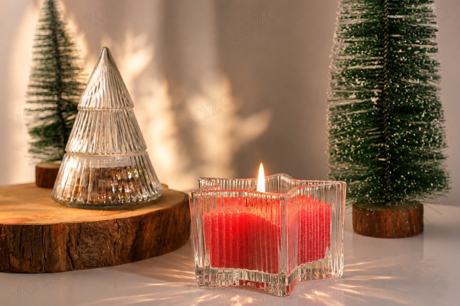 Star-shaped glass container 136x82 mm for candle Star-shaped glass container 136x82 mm for candle-image_group