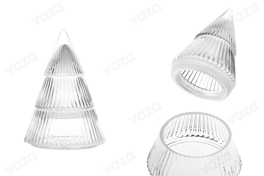 Tree-shaped glass container 120x180 mm for candle Tree-shaped glass container 120x180 mm for candle-image_product
