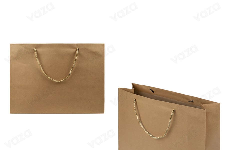 Sac cadeau en papier marron avec cordon torsadé 400 x 130 x 300 mm - 12 pcs Sac cadeau en papier marron avec cordon torsadé 400 x 130 x 300 mm - 12 pcs-εικόνα_προϊοντική