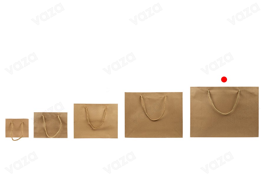 Sac cadeau en papier marron avec cordon torsadé 400 x 130 x 300 mm - 12 pcs Sac cadeau en papier marron avec cordon torsadé 400 x 130 x 300 mm - 12 pcs-εικόνα_σύνθεση