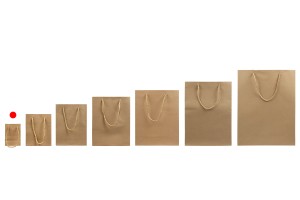 Sac cadeau en papier marron avec cordon torsadé 80 x 50 x 110 mm - 12 pcs-εικόνα_σύνθεση