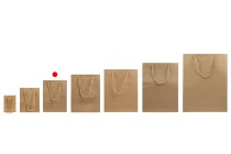 Brown paper gift bag with twisted rope handle in size 150x60x200 mm - 12 pcs Brown paper gift bag with twisted rope handle in size 150x60x200 mm - 12 pcs-image_group