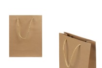 Sac cadeau en papier marron avec cordon torsadé 220 x 90 x 280 mm - 12 pcs Sac cadeau en papier marron avec cordon torsadé 220 x 90 x 280 mm - 12 pcs-photo_produit