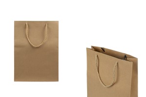 Papierbraune Geschenktüte mit gedrehter Kordel 240x80x330mm - 12 Stck-εικόνα_προϊοντική