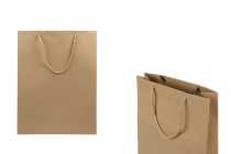 Brown paper gift bag with twisted rope handle in size 280x100x370 mm - 12 pcs Brown paper gift bag with twisted rope handle in size 280x100x370 mm - 12 pcs-image_product