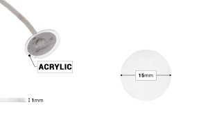 15mm doppelseitige Aufkleber für Kerzendochte (Acrylmaterial) - 56 Stk-εικόνα_διαστάσεις