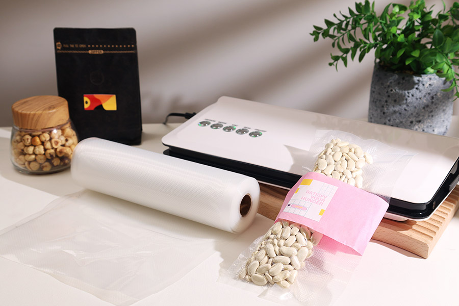 Vakuumbeutel (Vakuum) 150 mm zur Aufbewahrung - Verpackung von Lebensmitteln und anderen Produkten - Rolle von 15 Metern-bildabmessungen