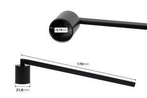 Kerzenlöscher aus Metall (Edelstahl) in schwarz-bildabmessungen
