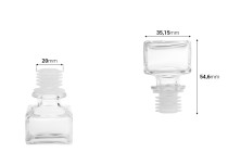 Viereckiger Glaskorken F 19.5-bildabmessungen