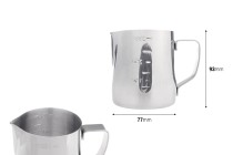 Ustensile en acier inoxydable (inox) 350 ml avec graduation et poignée Ustensile en acier inoxydable (inox) 350 ml avec graduation et poignée-photo_dimensions