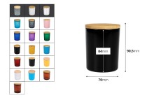 Kavanoz qelqi 200 ml me kapak bambuje dhe gome         -imazh_dimensione