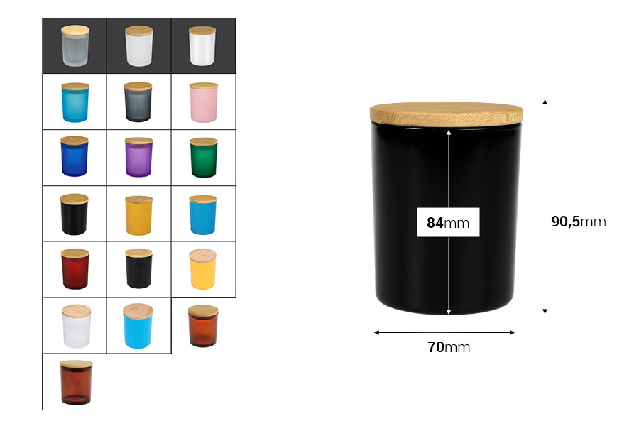 Kavanoz qelqi 200 ml me kapak bambuje dhe gome         -imazh_dimensione