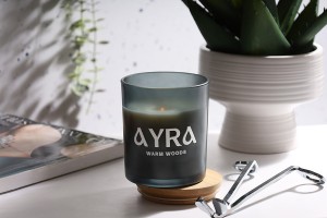 Glasgefäß 100x90mm mit Holzdeckel und Gummi-εικόνα_σύνθεση