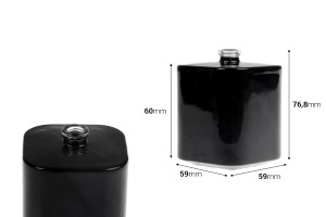 Flacone per profumo da 100 ml con chiusura di sicurezza "Crimp" da 15 mm in bianco o nero-εικόνα_διαστάσεις