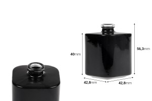 Flacone per profumo da 30 ml con chiusura di sicurezza "Crimp" da 15 mm in bianco o nero-εικόνα_διαστάσεις