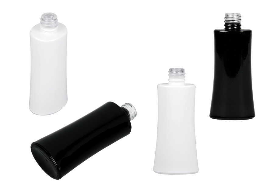 50ml oval shaped glass perfume bottle (18/415), in black or white color 50ml oval shaped glass perfume bottle (18/415), in black or white color-image_product