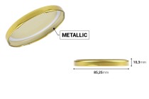 Metal Cap T.O. 82 in gold, with or without a seal button-image_dimensions