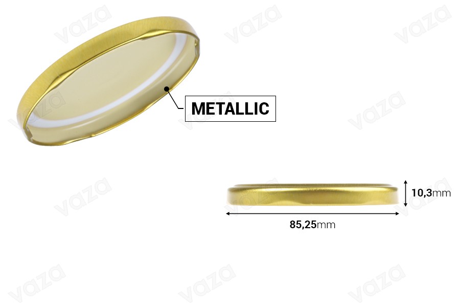 Metal Cap T.O. 82 in gold, with or without a seal button Metal Cap T.O. 82 in gold, with or without a seal button-image_dimensions