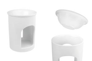 Raumdiffusor aus Keramik für Wachsschmelzen und Öle in weißer Farbe-produktbild