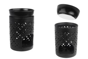 Keramik-Raumdiffusor für Duftwachs und Öle in Schwarz-εικόνα_προϊοντική