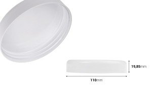 Bouchon blanc en plastique pour pots à crème-εικόνα_διαστάσεις