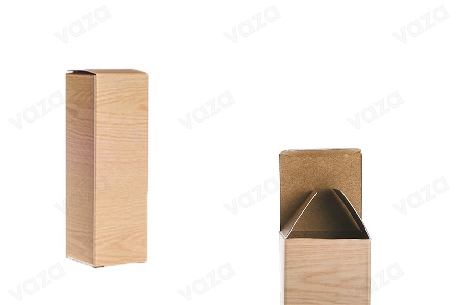 Kartonschachtel mit Holzmuster für Flaschen je 30ml oder 50ml 39x39x120 - 50 Stücke Kartonschachtel mit Holzmuster für Flaschen je 30ml oder 50ml 39x39x120 - 50 Stücke-εικόνα_προϊοντική