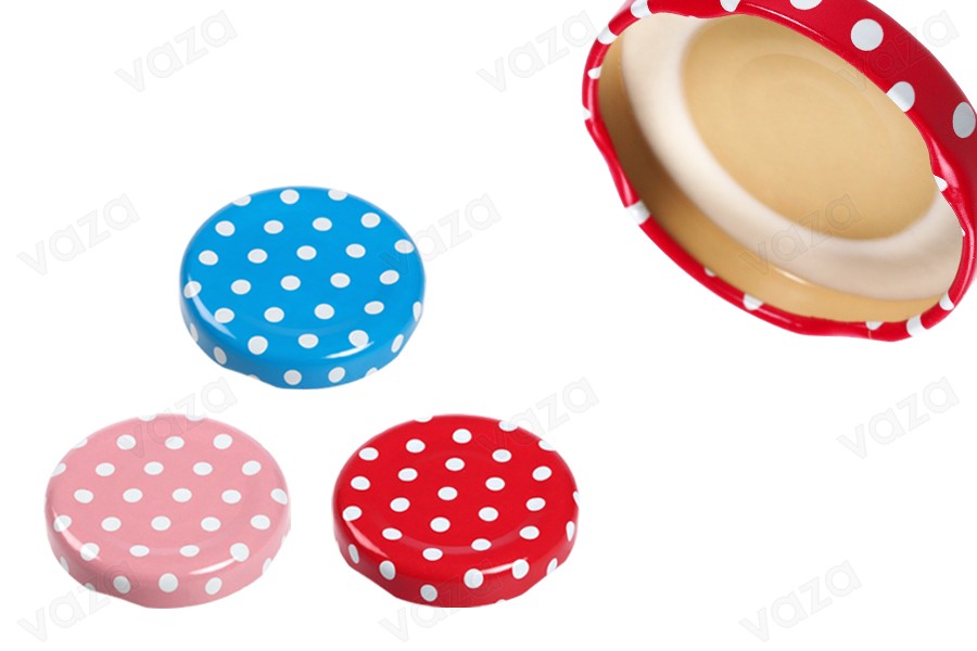 Twist Off Deckel 43 getupft in verschiedenen Farben Twist Off Deckel 43 getupft in verschiedenen Farben-εικόνα_προϊοντική