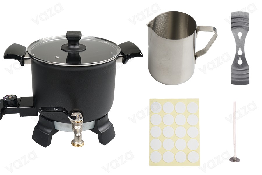 Machine à fondre la cire 5 L - liquéfier avec option chauffage et robinet métallique-photo_produit