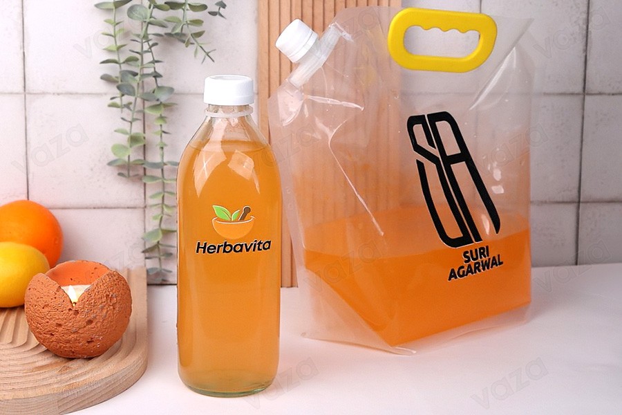 Συσκευασία (ασκός) τύπου Doy Pack διάφανη 5L με λευκό καπάκι ασφαλείας και χειρολαβή - 10 τμχ Συσκευασία (ασκός) τύπου Doy Pack διάφανη 5L με λευκό καπάκι ασφαλείας και χειρολαβή - 10 τμχ-εικόνα_σύνθεση