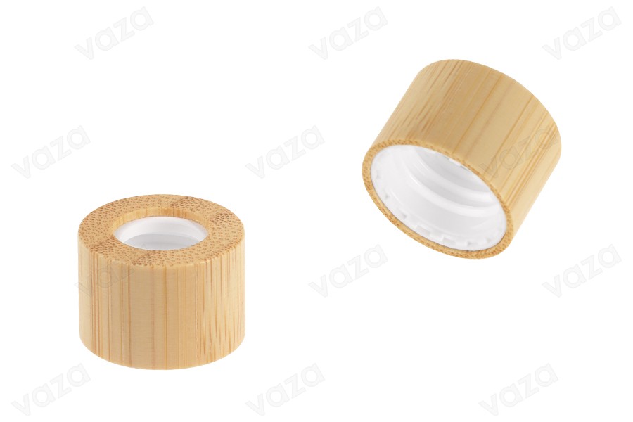 Bouchon en plastique avec bague revêtue de bambou pour compte-gouttes de 5 à 100 ml Bouchon en plastique avec bague revêtue de bambou pour compte-gouttes de 5 à 100 ml-photo_produit