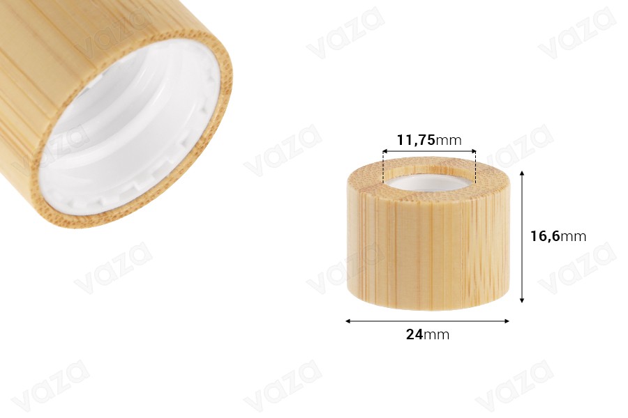 Bouchon en plastique avec bague revêtue de bambou pour compte-gouttes de 5 à 100 ml Bouchon en plastique avec bague revêtue de bambou pour compte-gouttes de 5 à 100 ml-photo_dimensions