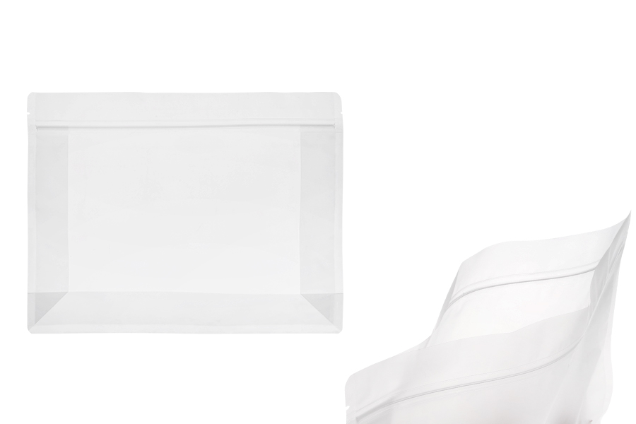 Σακουλάκια ημιδιάφανα τύπου Doy Pack 295x40x230 mm με κλείσιμο zip και δυνατότητα σφράγισης με θερμοκόλληση - 50 τμχ Σακουλάκια ημιδιάφανα τύπου Doy Pack 295x40x230 mm με κλείσιμο zip και δυνατότητα σφράγισης με θερμοκόλληση - 50 τμχ-εικόνα_προϊοντική