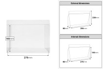 Σακουλάκια ημιδιάφανα τύπου Doy Pack 295x40x230 mm με κλείσιμο zip και δυνατότητα σφράγισης με θερμοκόλληση - 50 τμχ-εικόνα_διαστάσεις