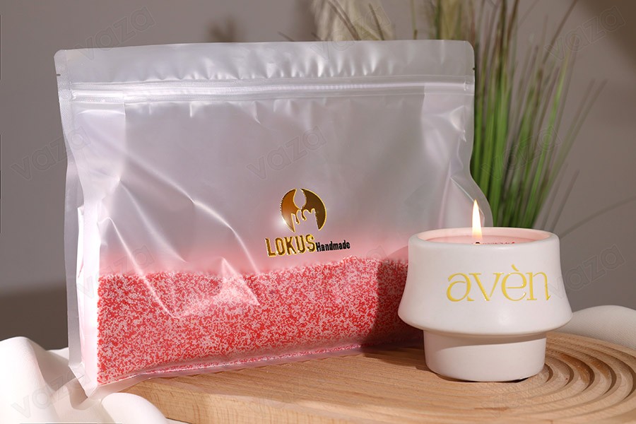 Sachets Doy Pack semi-transparents 295 x 40 x 230 mm avec fermeture zip et thermoscellables - 50 unités-photo_groupe