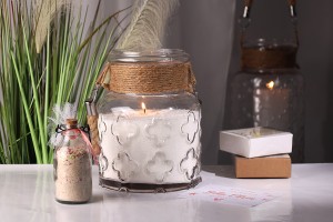 Flacon en verre avec poignée en métal et bouchon en liège conique de 100ml-εικόνα_σύνθεση
