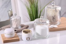 Decorative glass fountain 200 ml with glass bell cap Decorative glass fountain 200 ml with glass bell cap-image_group