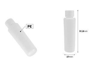 Bouteille intérieure blanche de remplacement avec bouchon blanc pour le code 1193-8-30-0-εικόνα_διαστάσεις