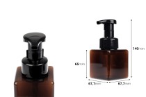 Πλαστικό (PETG) μπουκάλι 250 ml με αντλία για αφρό (foam) (PP42) Πλαστικό (PETG) μπουκάλι 250 ml με αντλία για αφρό (foam) (PP42)-εικόνα_διαστάσεις