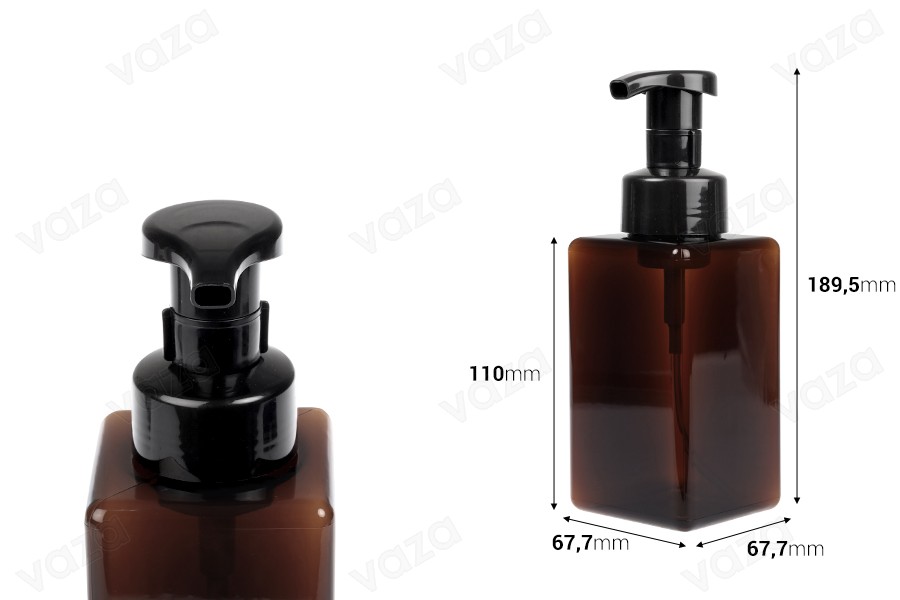 Shishe plastike (PETG) 450 ml me pompë për krem (PP42)-imazh_dimensione